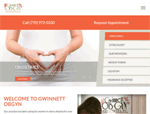 Tablet Screenshot of gwinnettobgyn.com